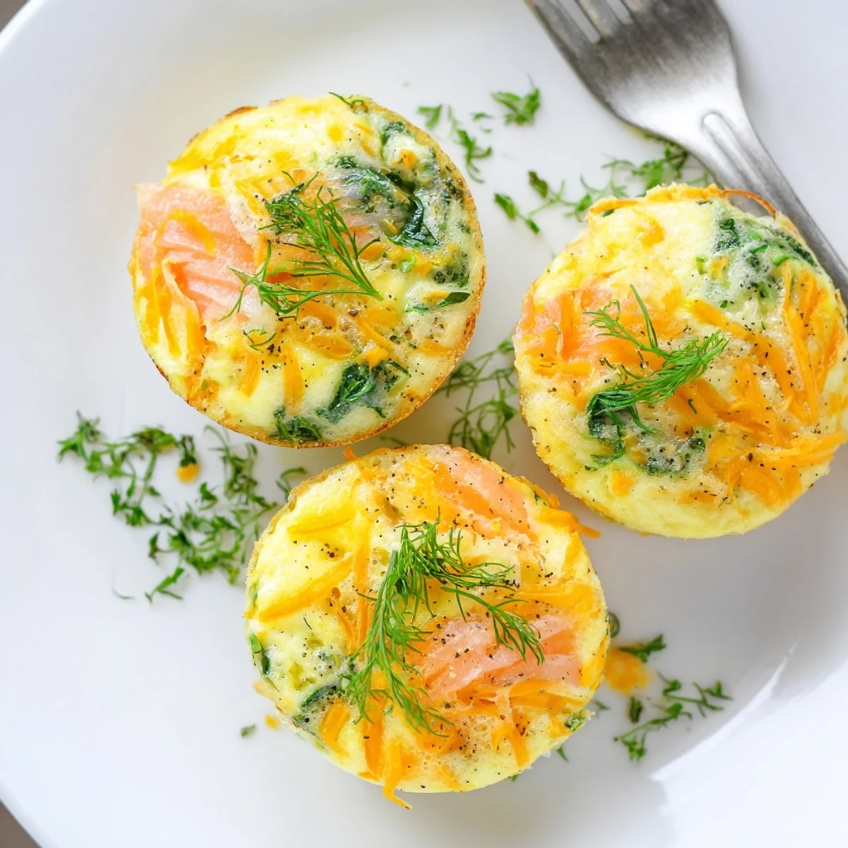 Make ahead Smoked Salmon Egg Muffins cooled on rack, perfect brunch protein bites
