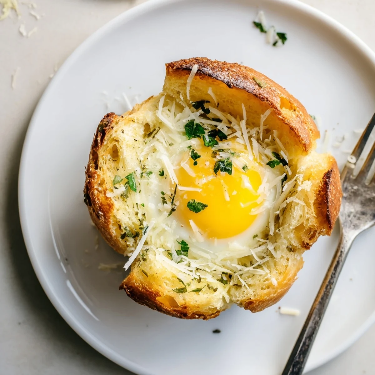 Lazy Garlic Bread Egg Cups with golden yolks and buttery garlic aroma