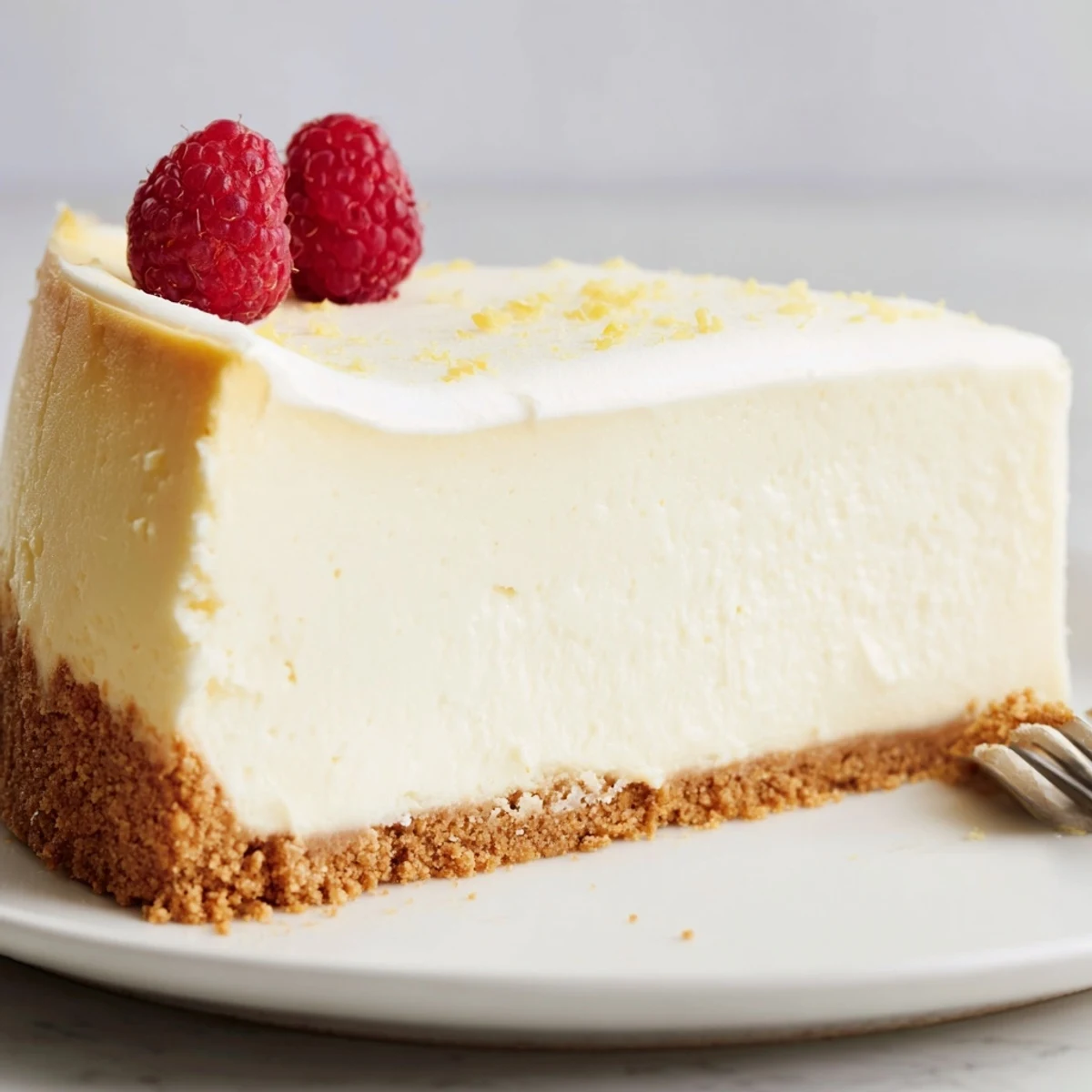 Warmly golden edges surround Classic Cheesecake, cool center, perfect for dessert.