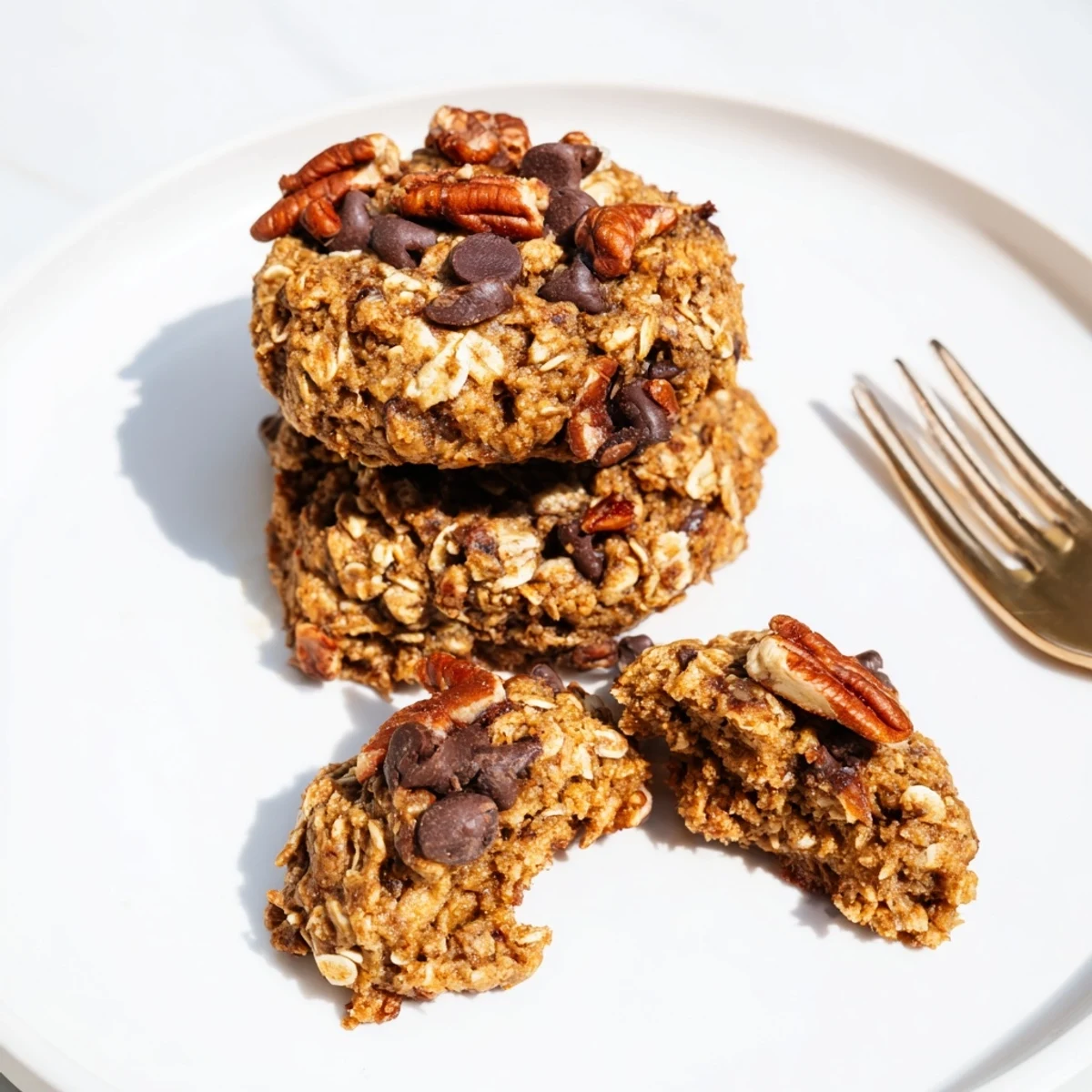 Banana Oat Cookies for breakfast on-the-go, chewy, nut-studded and wholesome.